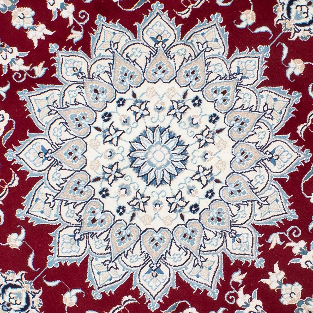 Perzisch tapijt - Nain rond  - 252 x 252 cm - donkerrood