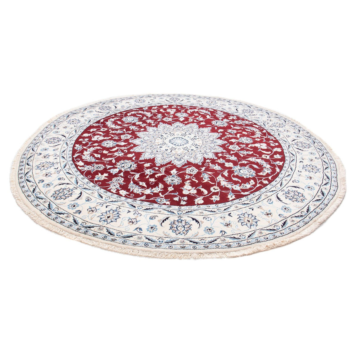 Perzisch tapijt - Nain rond  - 250 x 250 cm - donkerrood