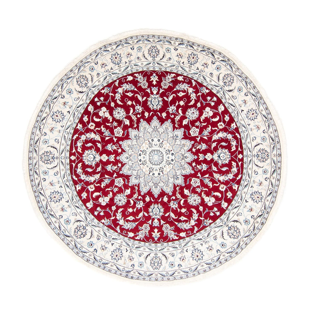 Perzisch tapijt - Nain rond  - 250 x 250 cm - donkerrood