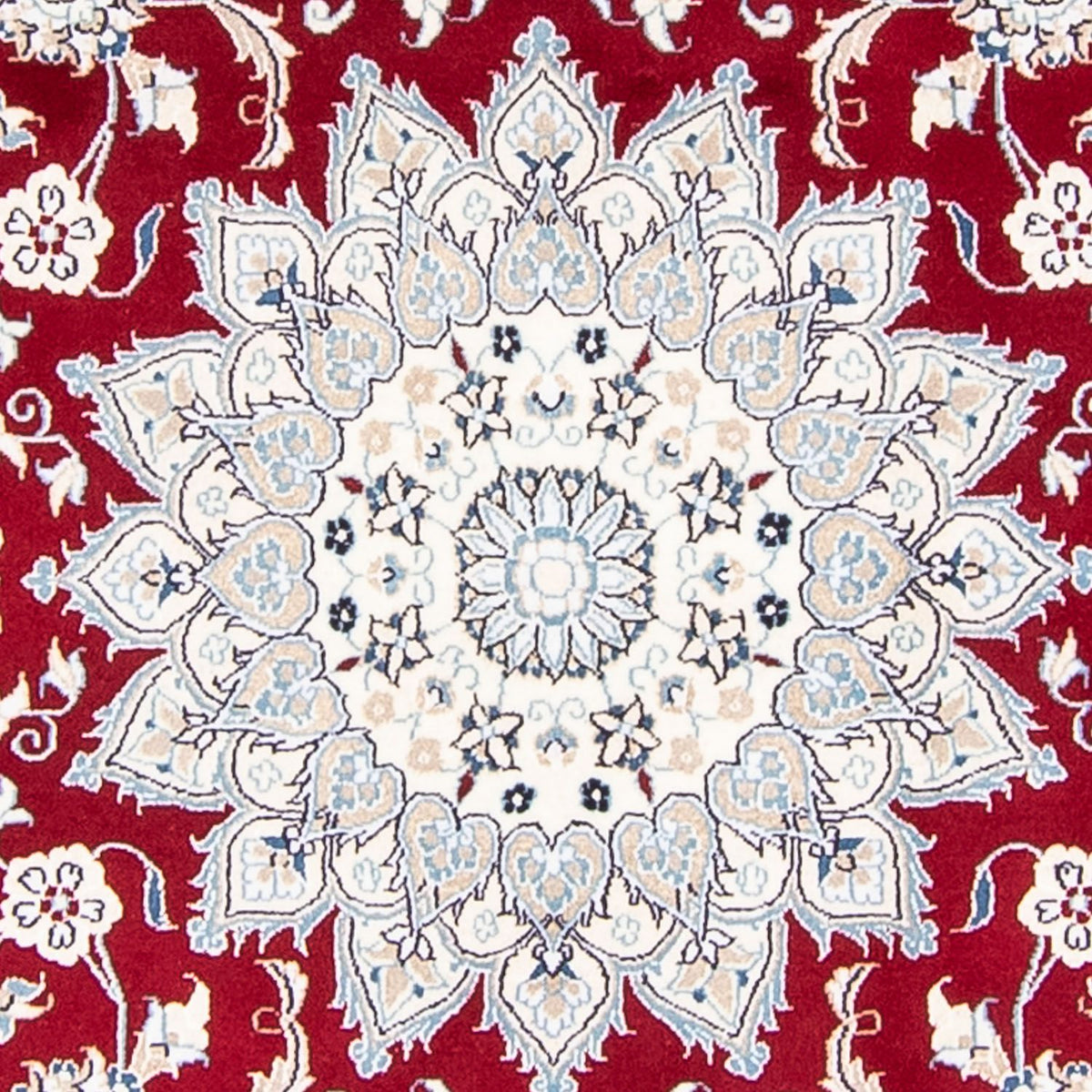 Perzisch tapijt - Nain rond  - 250 x 250 cm - donkerrood