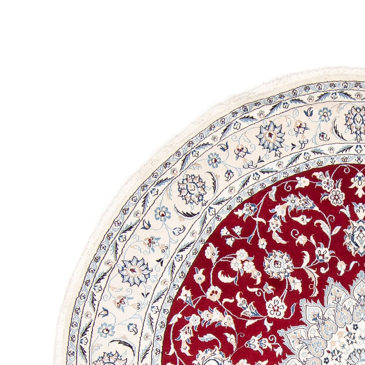 Perzisch tapijt - Nain rond  - 250 x 250 cm - donkerrood