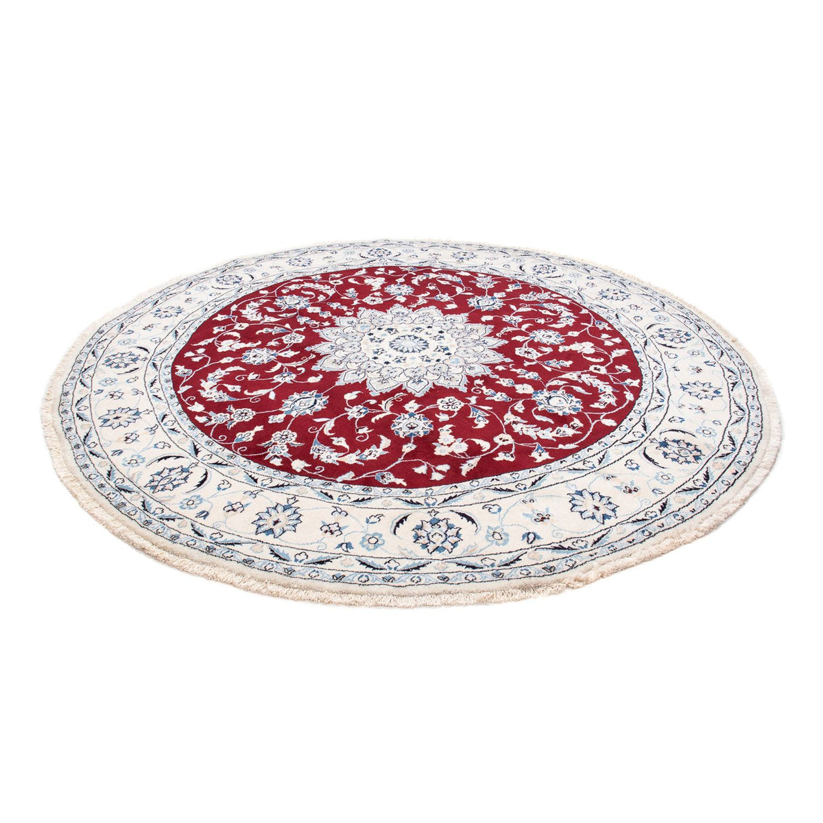 Perzisch tapijt - Nain rond  - 250 x 250 cm - donkerrood