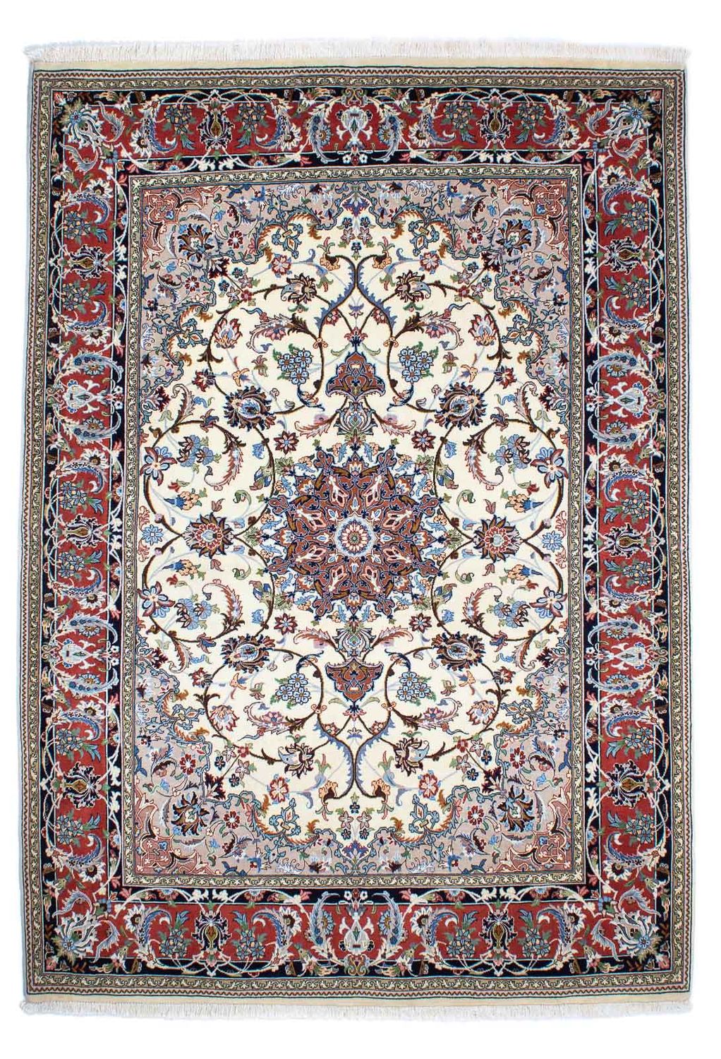 Perzisch tapijt - Ghom - 253 x 180 cm - beige