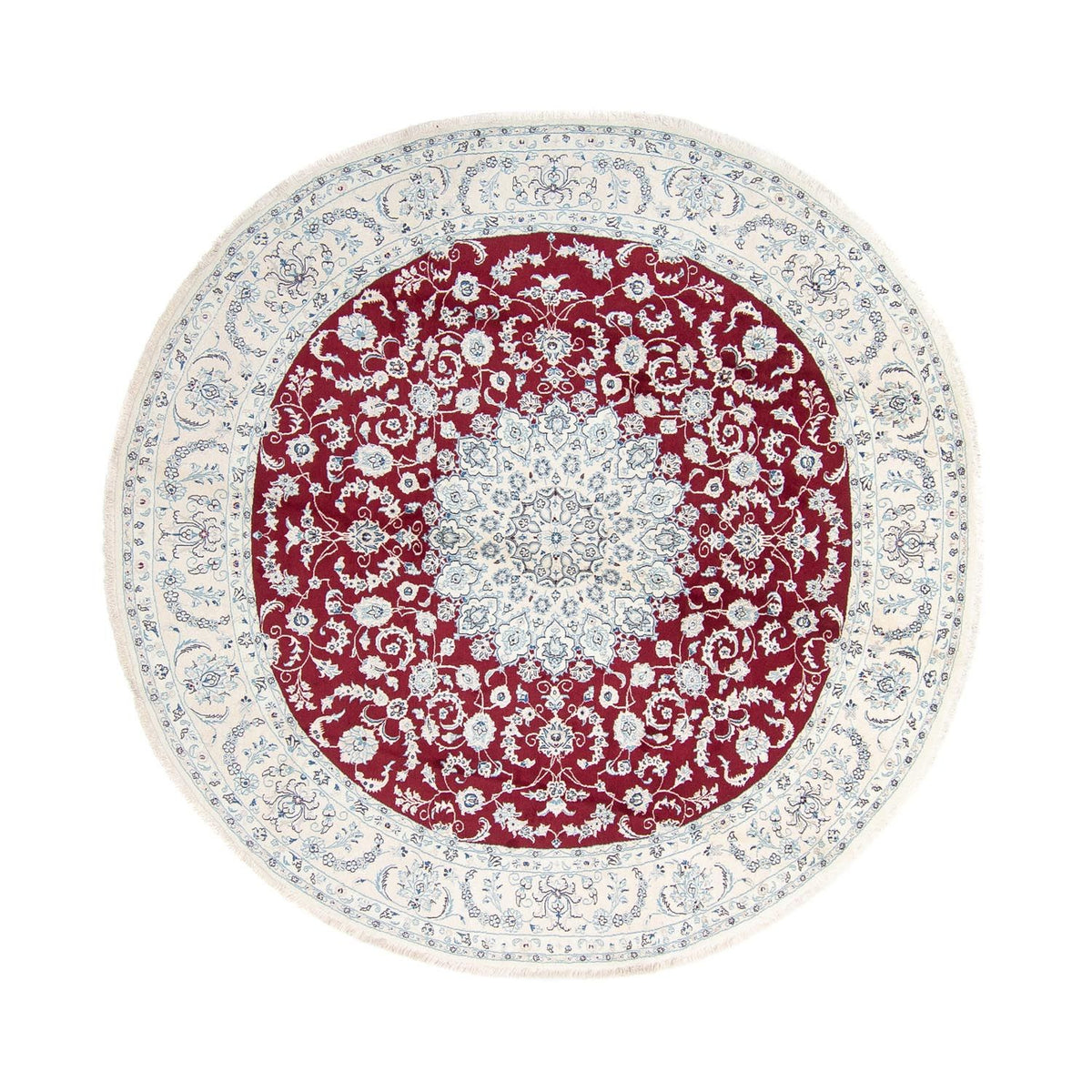 Perzisch tapijt - Nain rond  - 300 x 300 cm - donkerrood