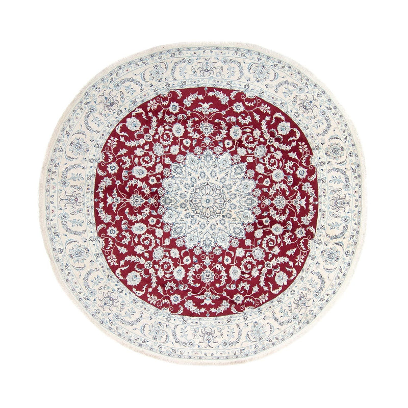 Perzisch tapijt - Nain rond  - 300 x 300 cm - donkerrood