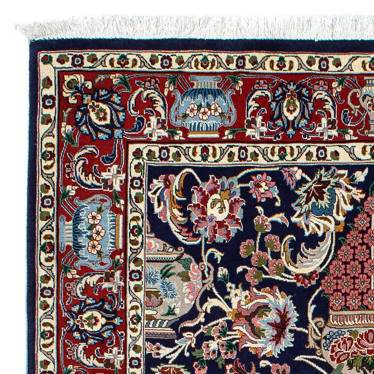 Perzisch tapijt - Ghom - 188 x 135 cm - donkerblauw