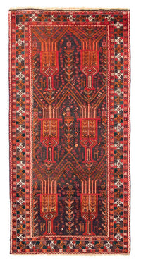 Loper Baluch tapijt - 239 x 111 cm - roest
