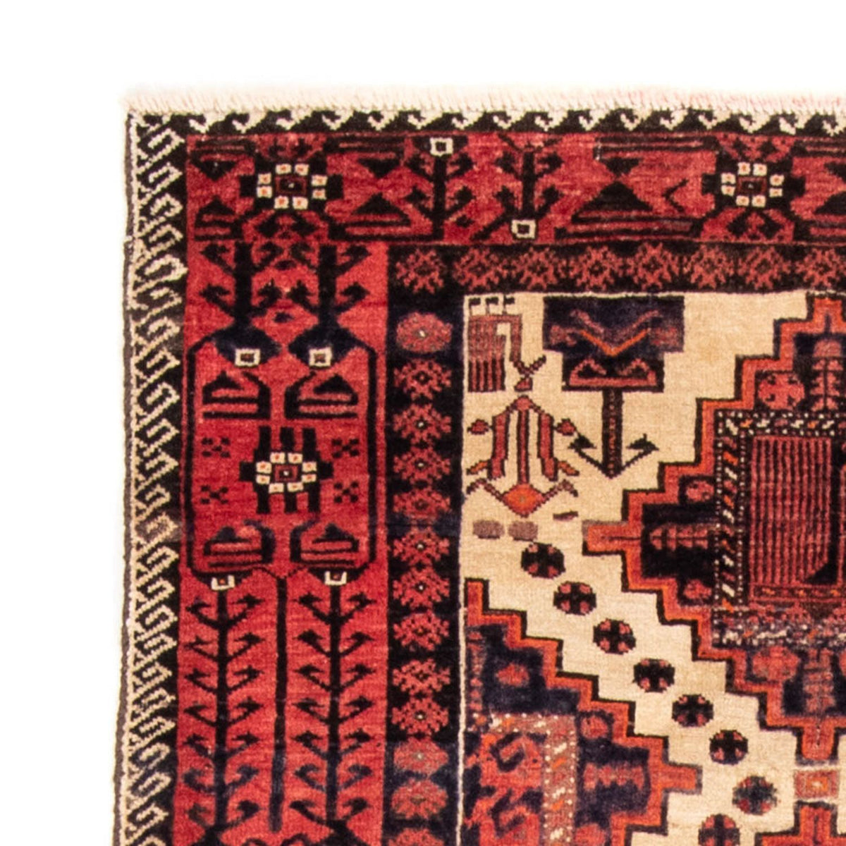 Loper Baluch tapijt - 238 x 100 cm - licht rood