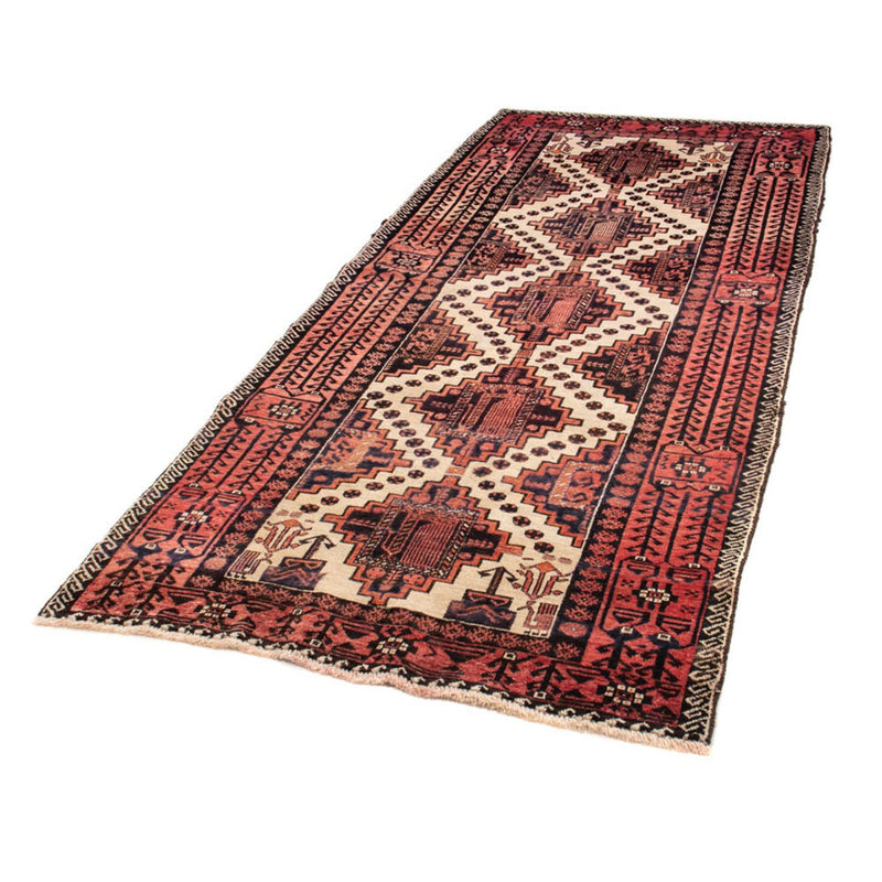 Loper Baluch tapijt - 238 x 100 cm - licht rood