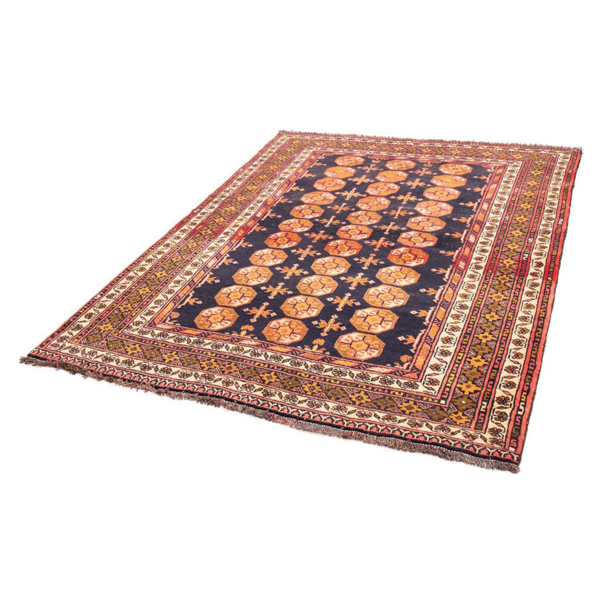 Baluch tapijt vierkant  - 174 x 139 cm - donkerblauw