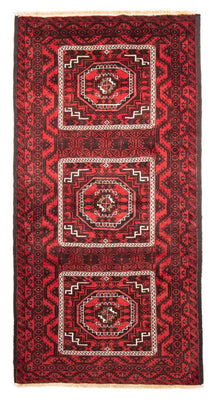 Loper Baluch tapijt - 222 x 112 cm - rood