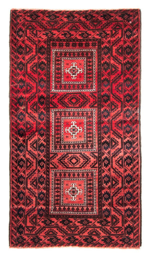 Loper Baluch tapijt - 207 x 112 cm - rood