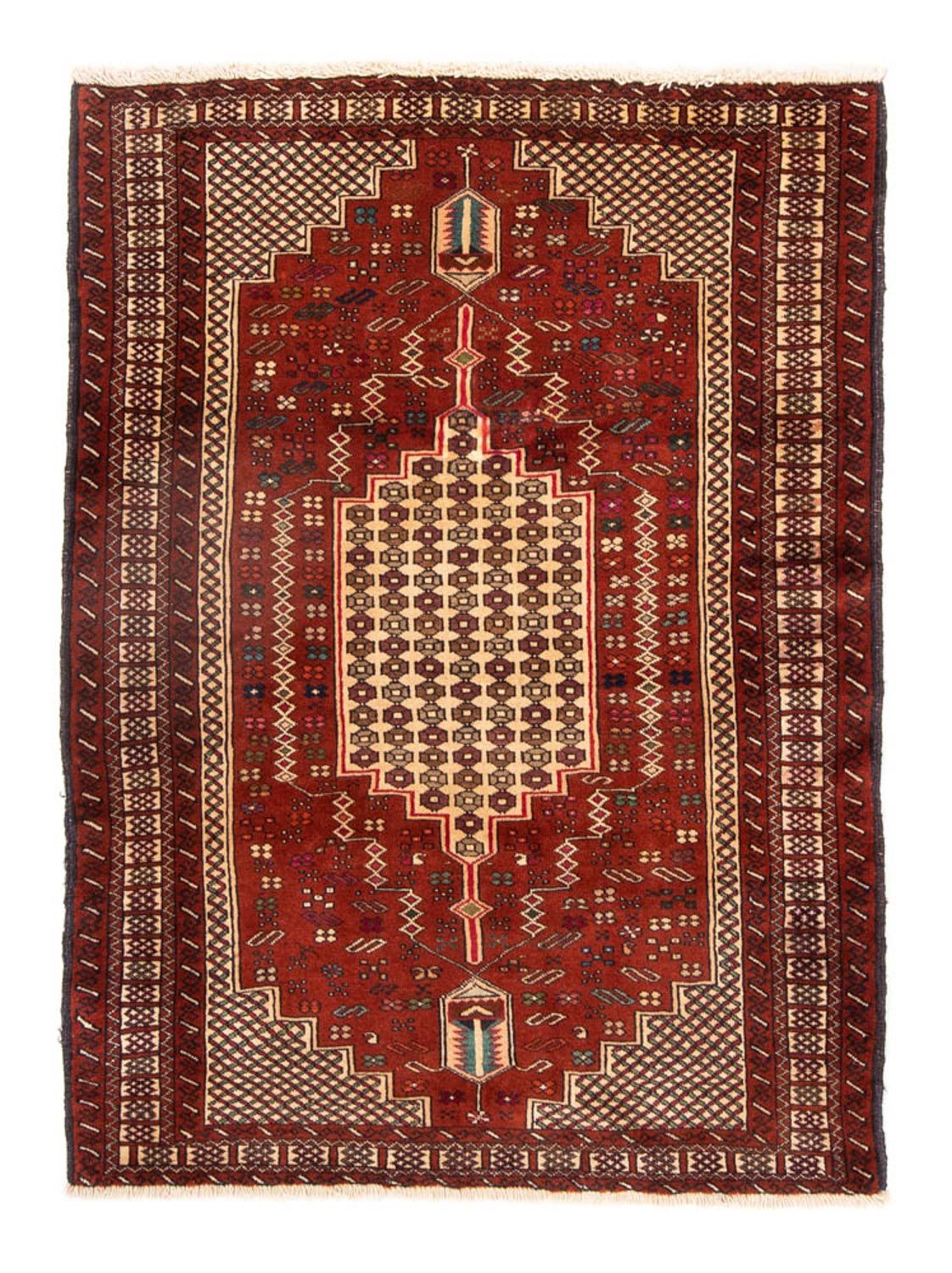 Baluch tapijt vierkant  - 174 x 133 cm - rood