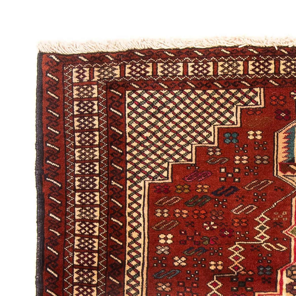 Baluch tapijt vierkant  - 174 x 133 cm - rood