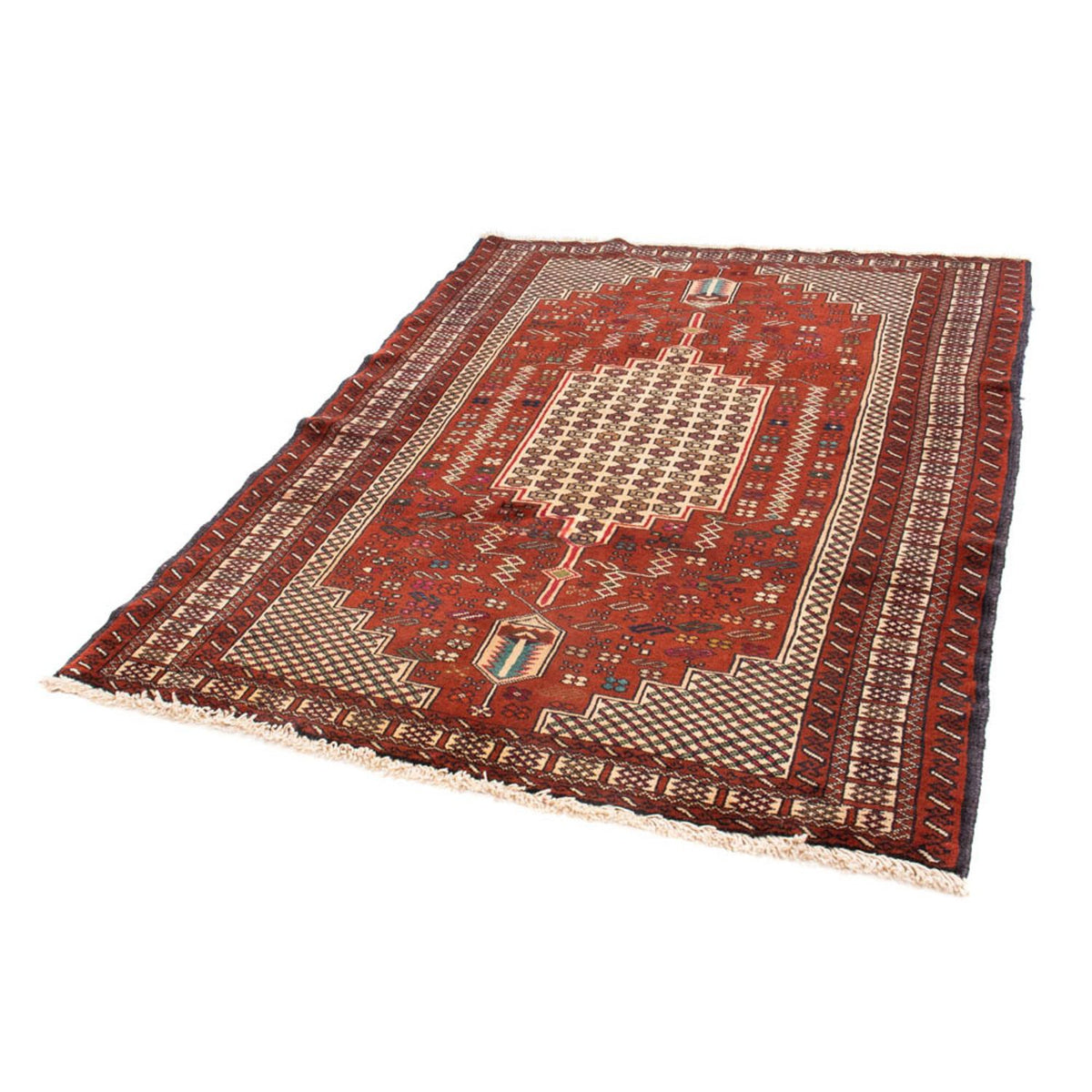 Baluch tapijt vierkant  - 174 x 133 cm - rood