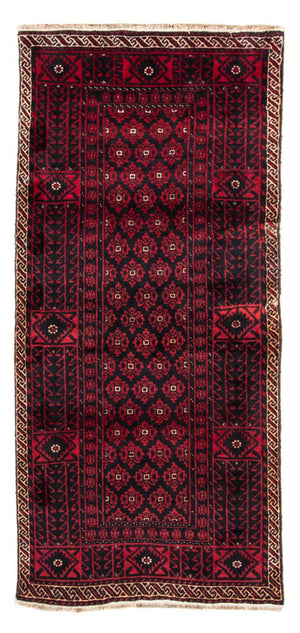 Loper Baluch tapijt - 222 x 110 cm - donkerrood