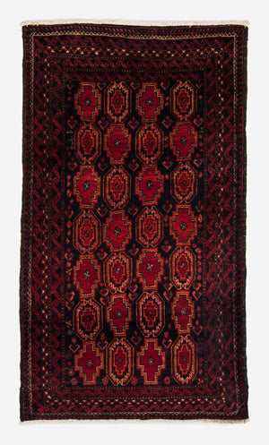 Loper Baluch tapijt - 185 x 110 cm - donkerrood