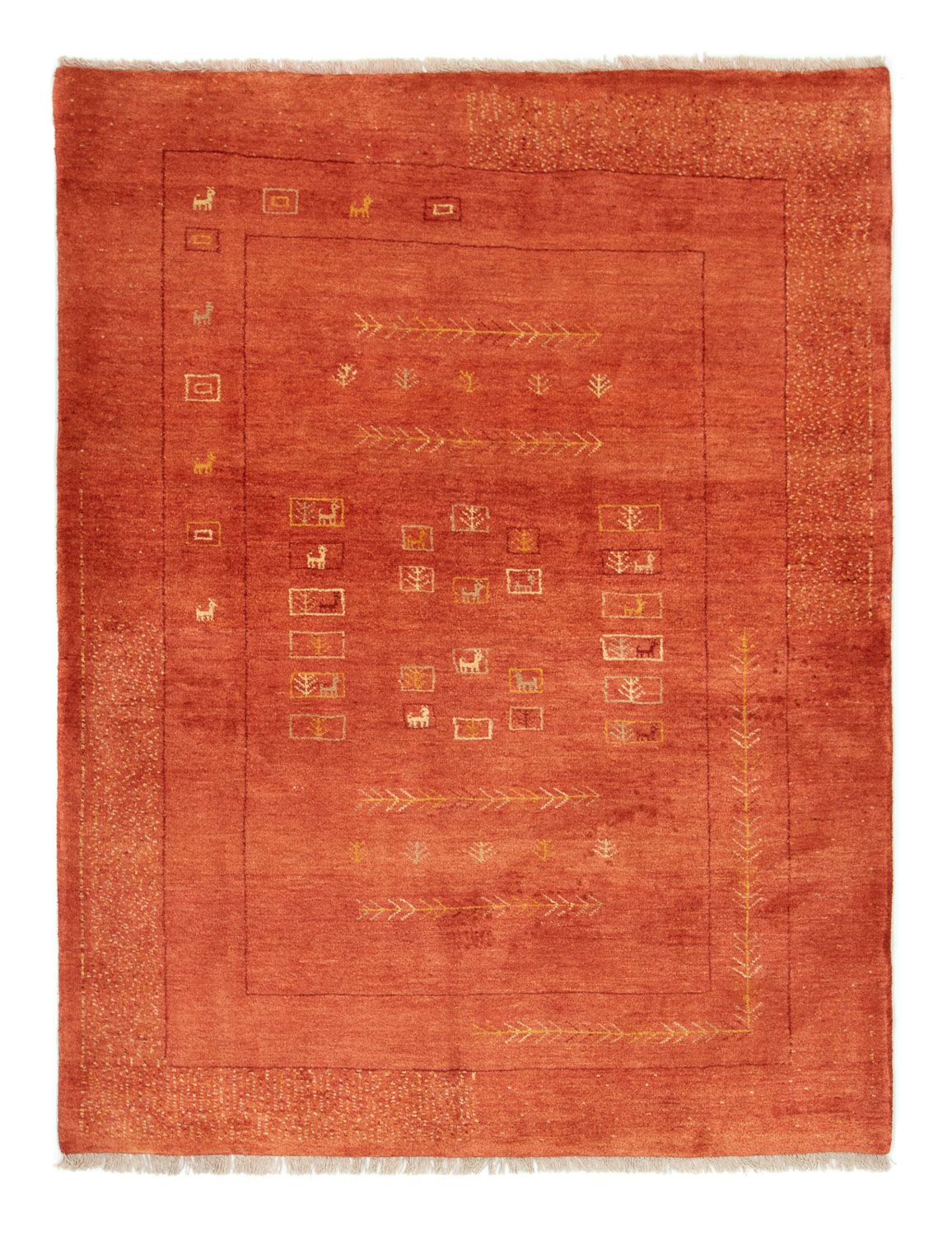 Gabbeh tapijt - Perzisch - 192 x 149 cm - rood