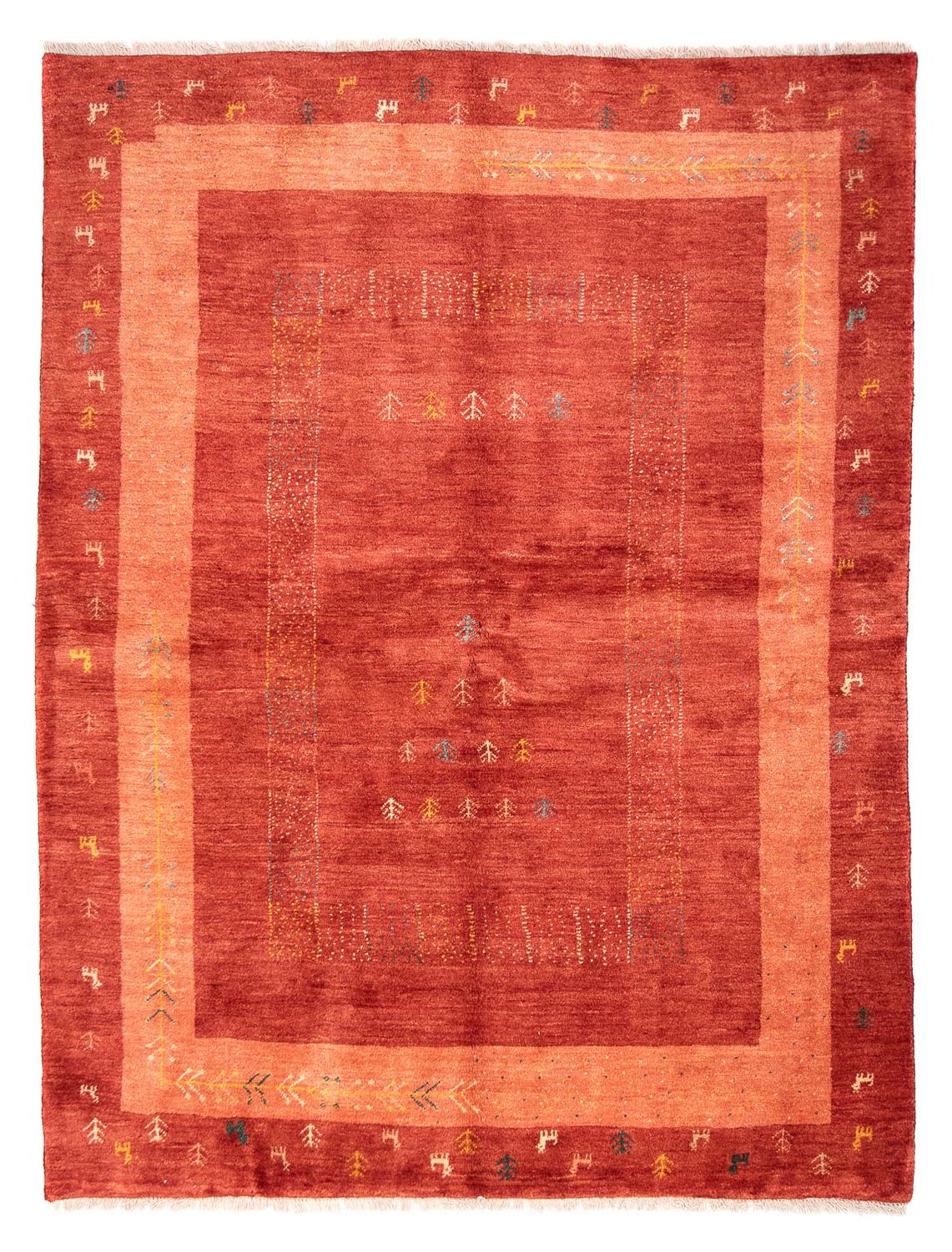 Gabbeh tapijt - Perzisch - 225 x 171 cm - donkerrood
