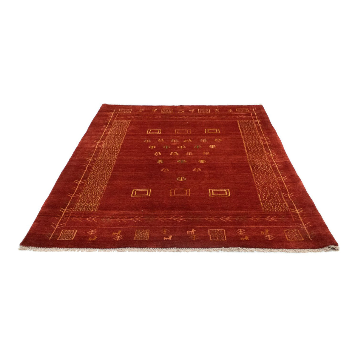 Gabbeh tapijt - Perzisch - 195 x 156 cm - rood