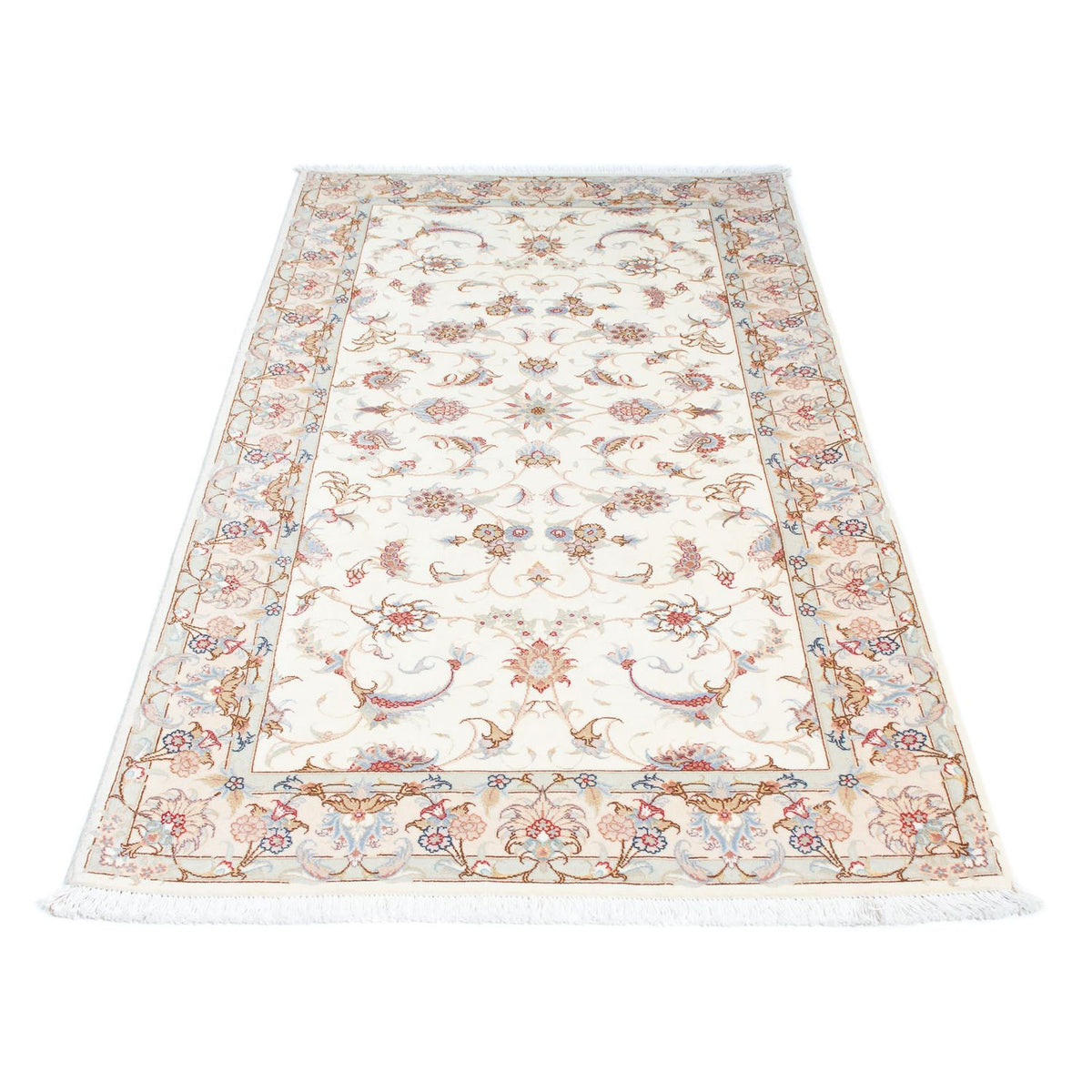 Loper Perzisch tapijt - Tabriz - Royal - 198 x 100 cm - beige