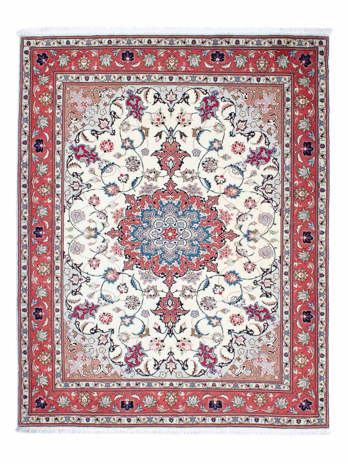 Perzisch tapijt - Tabriz - Royal - 198 x 152 cm - beige
