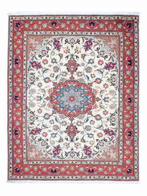 Perzisch tapijt - Tabriz - Royal - 198 x 152 cm - beige