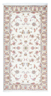 Loper Perzisch tapijt - Tabriz - Royal - 196 x 100 cm - beige