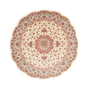 Perzisch tapijt - Tabriz - Royal rond  - 250 x 250 cm - beige