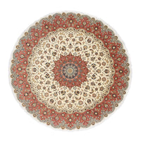 Perzisch tapijt - Tabriz - Royal rond  - 242 x 242 cm - beige