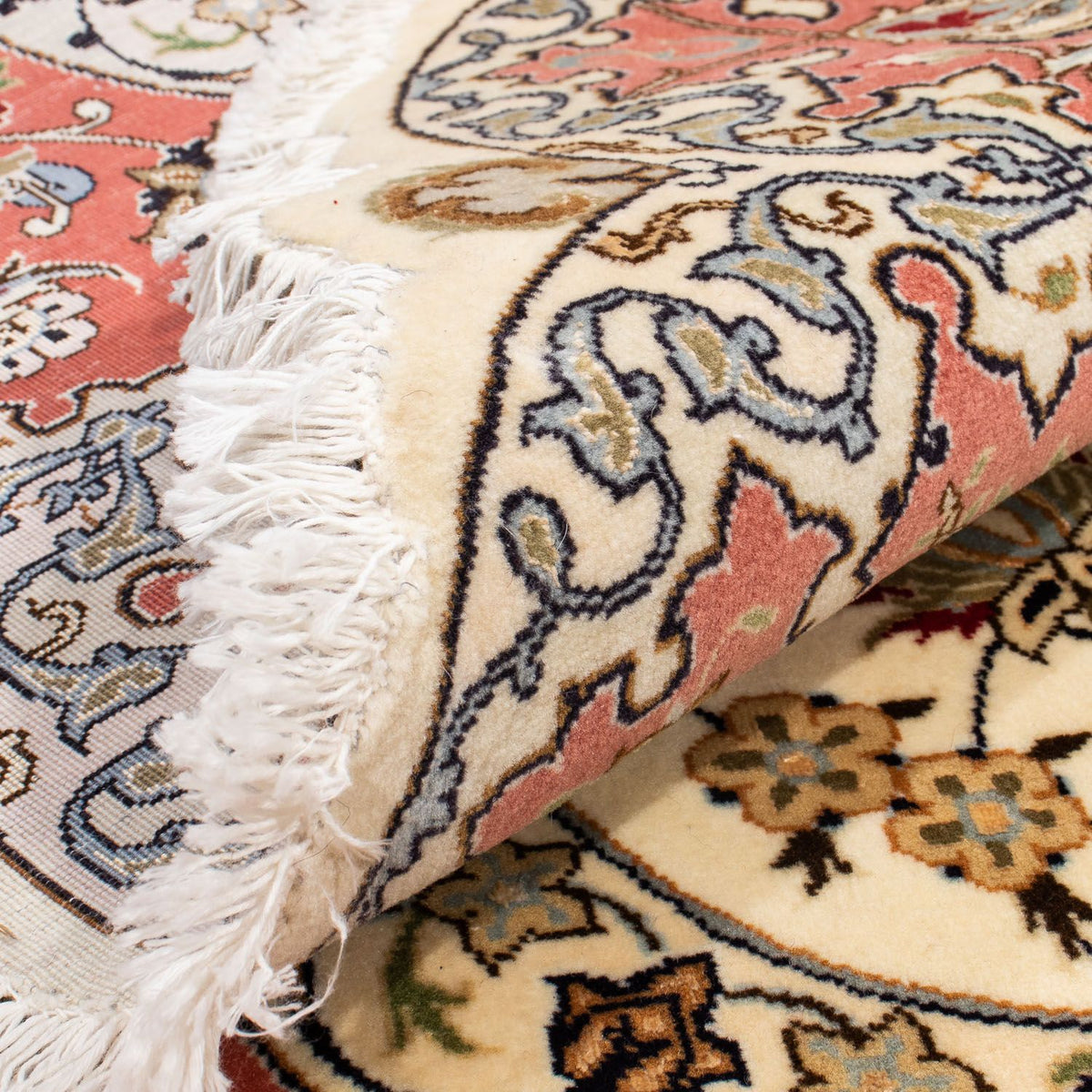 Perzisch tapijt - Tabriz - Royal rond  - 242 x 242 cm - beige