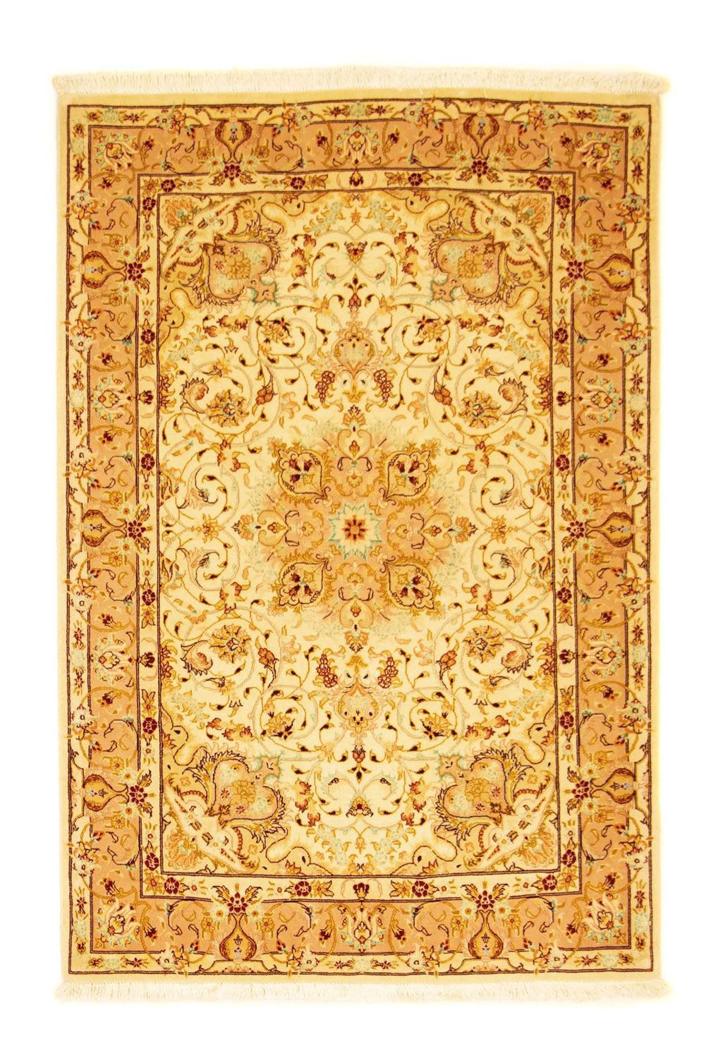Perzisch tapijt - Tabriz - Royal - 147 x 102 cm - beige