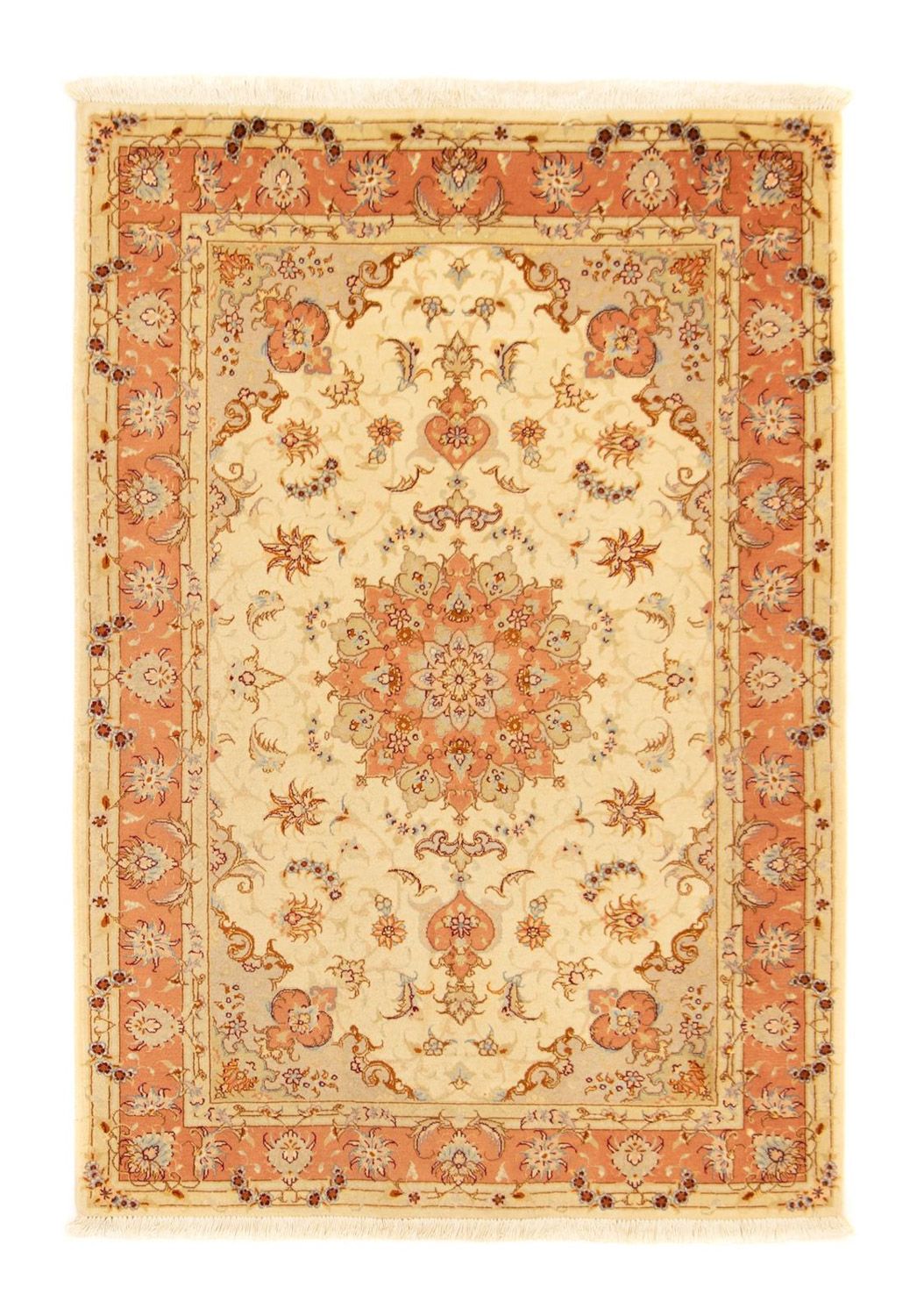 Perzisch tapijt - Tabriz - Royal - 148 x 103 cm - beige