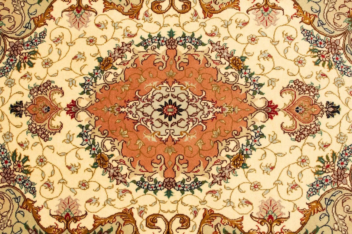 Perzisch tapijt - Tabriz - Royal - 150 x 101 cm - beige