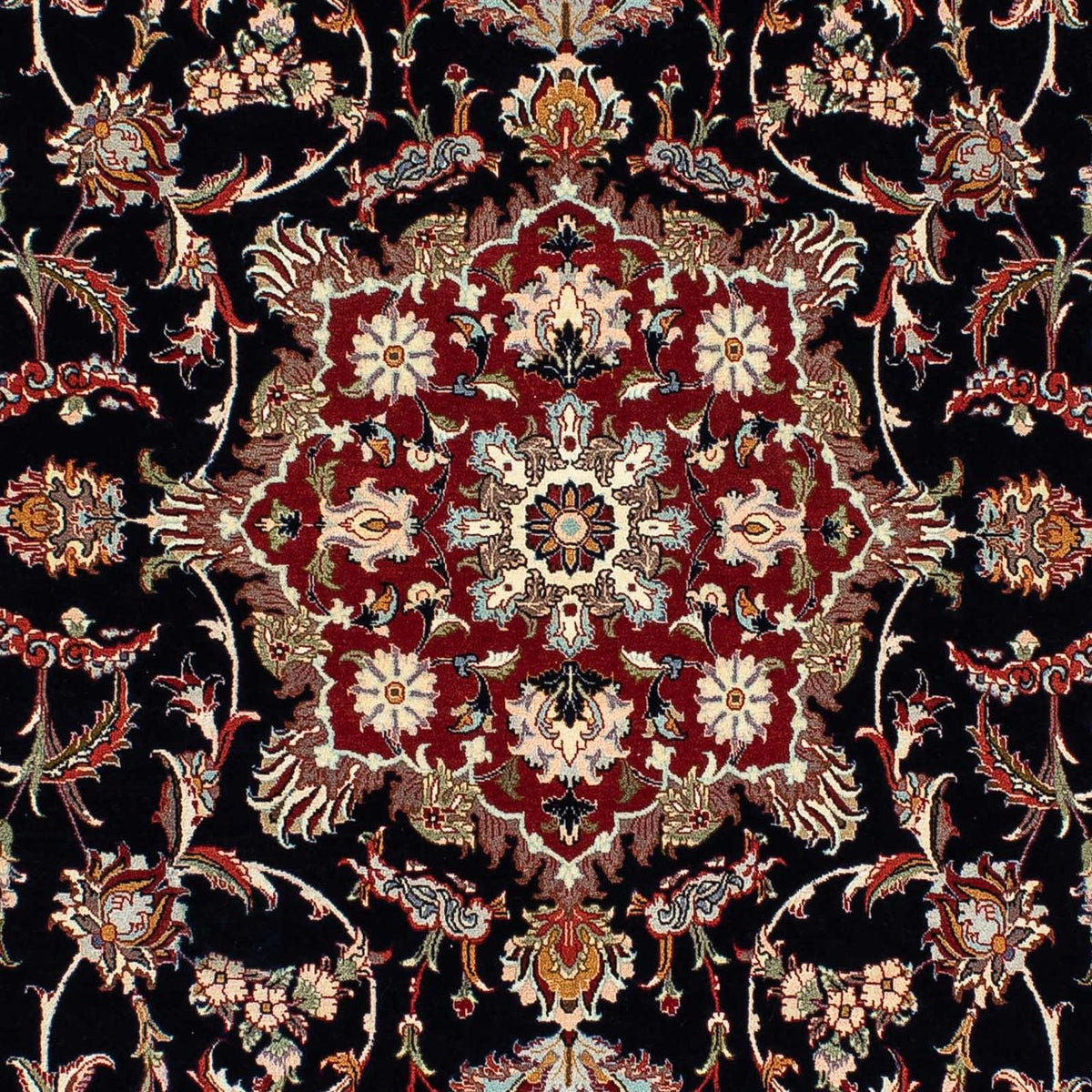 Perzisch tapijt - Ghom - 201 x 138 cm - donkerblauw