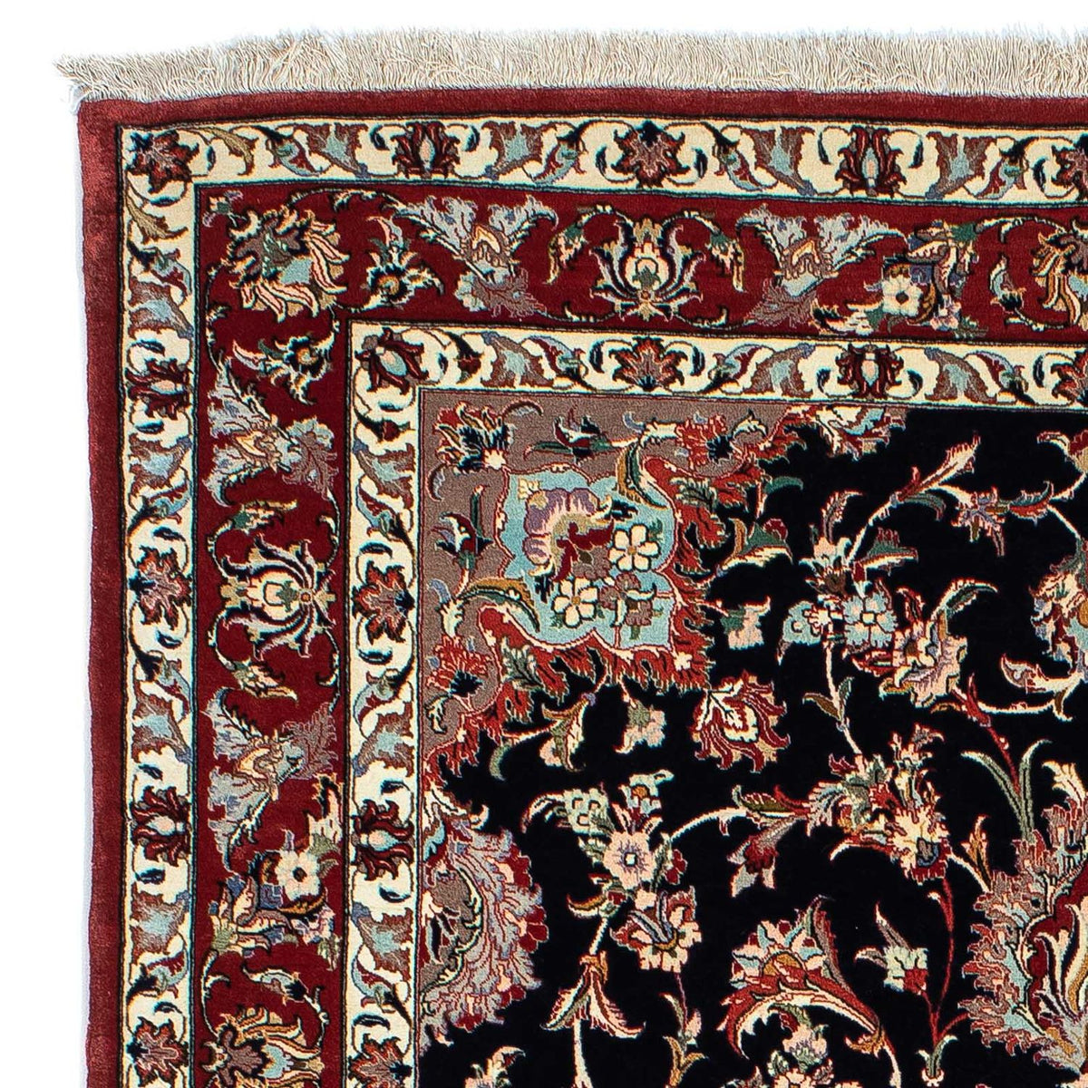 Perzisch tapijt - Ghom - 201 x 138 cm - donkerblauw