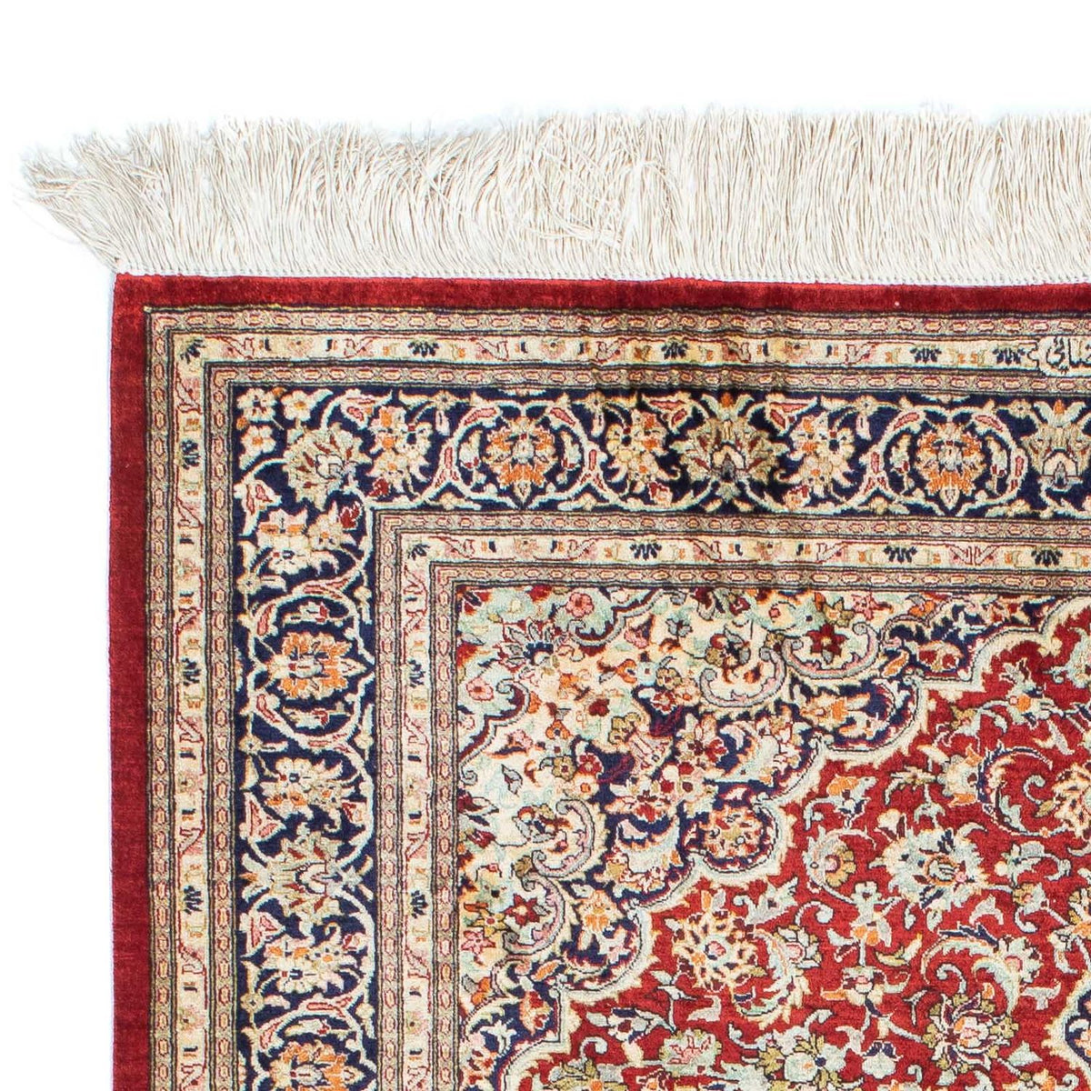 Perzisch tapijt - Ghom - 150 x 100 cm - donkerrood