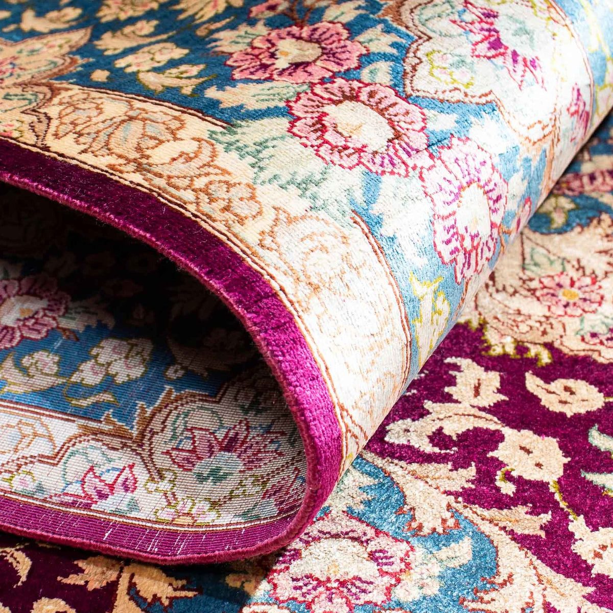 Perzisch tapijt - Ghom - 148 x 99 cm - donkerrood