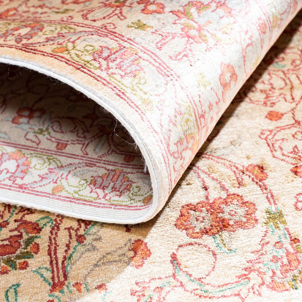 Perzisch tapijt - Ghom - 146 x 98 cm - beige