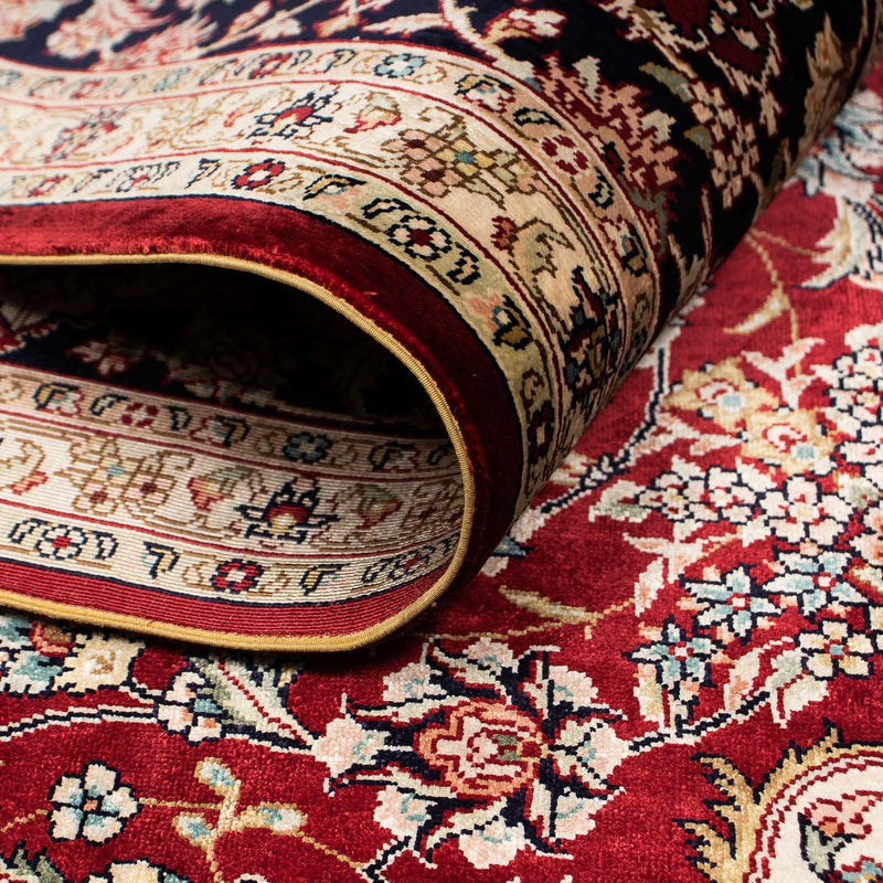 Perzisch tapijt - Ghom - 197 x 133 cm - donkerrood