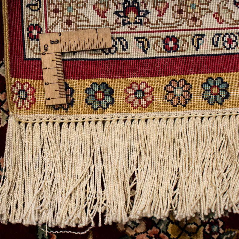 Perzisch tapijt - Ghom - 197 x 133 cm - donkerrood