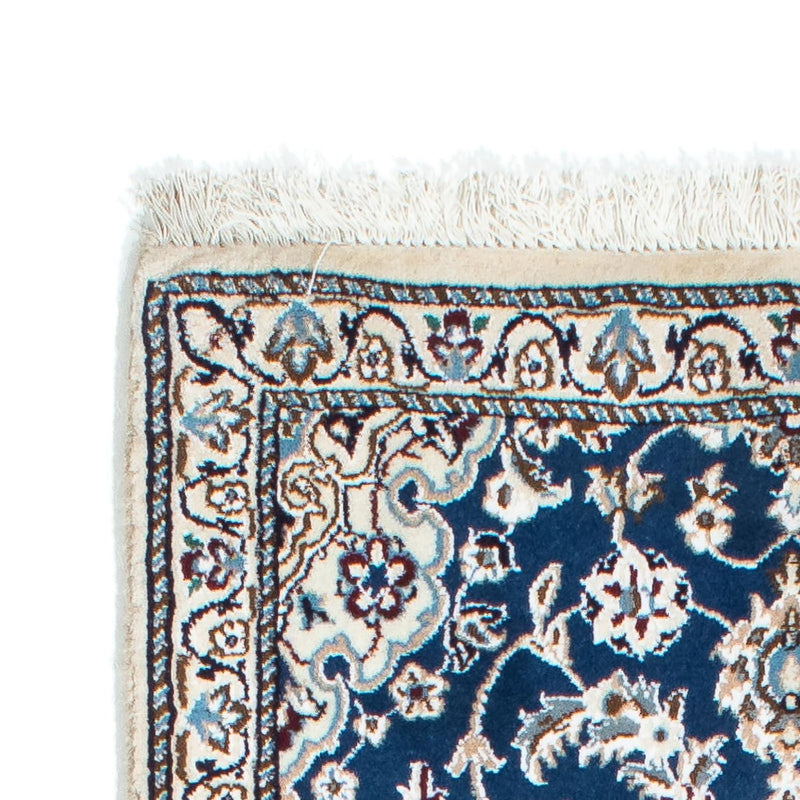 Loper Perzisch tapijt - Nain - Koninklijk - 190 x 62 cm - donkerblauw