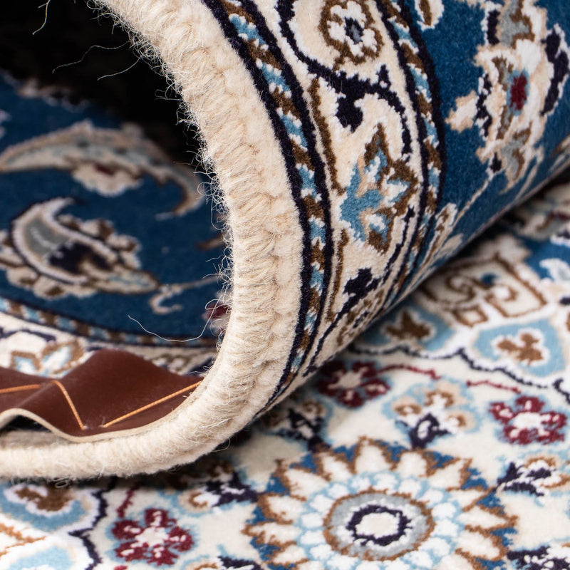 Loper Perzisch tapijt - Nain - Koninklijk - 190 x 62 cm - donkerblauw