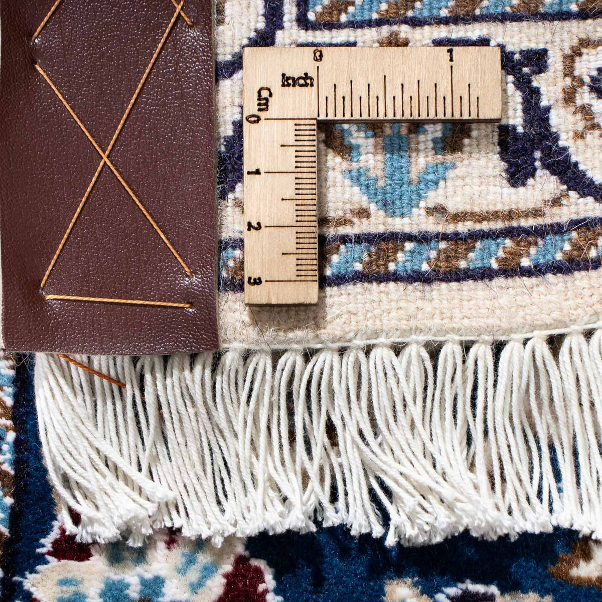 Loper Perzisch tapijt - Nain - Koninklijk - 190 x 62 cm - donkerblauw