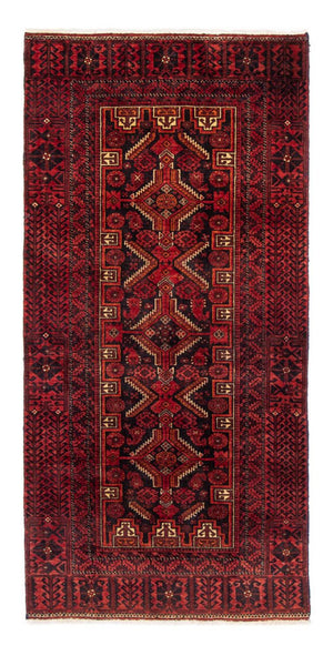 Loper Baluch tapijt - 195 x 89 cm - donkerrood