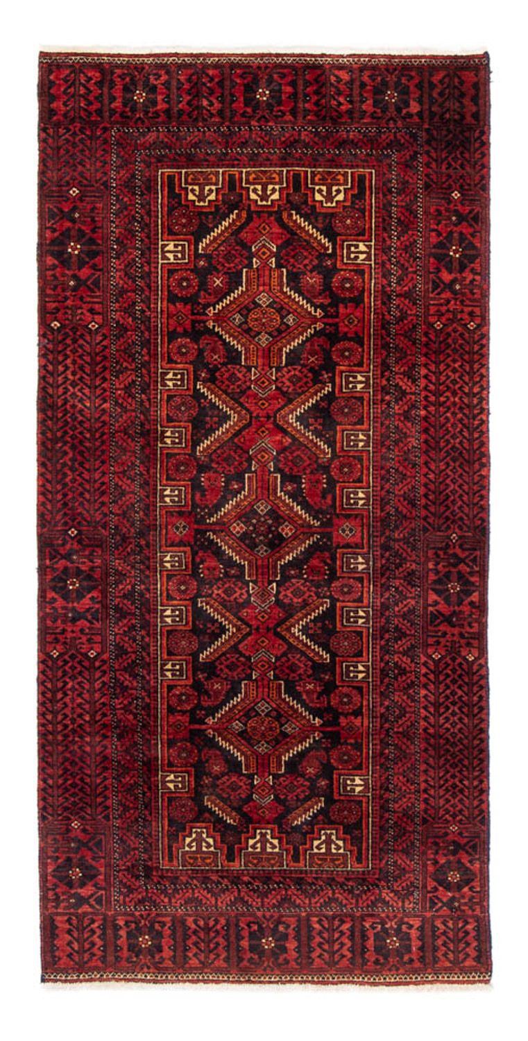 Loper Baluch tapijt - 195 x 89 cm - donkerrood