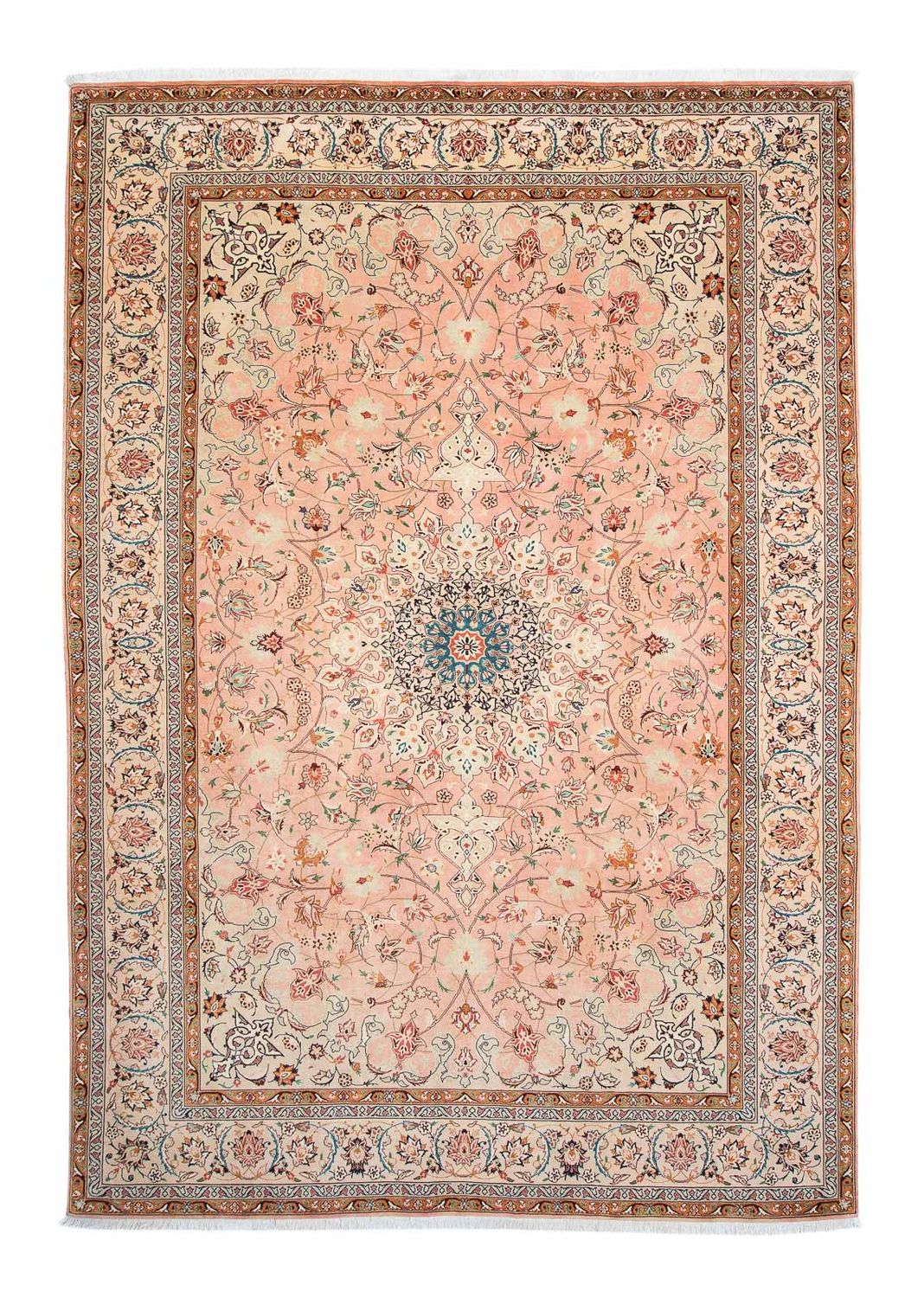 Perzisch tapijt - Tabriz - Royal - 300 x 203 cm - roze