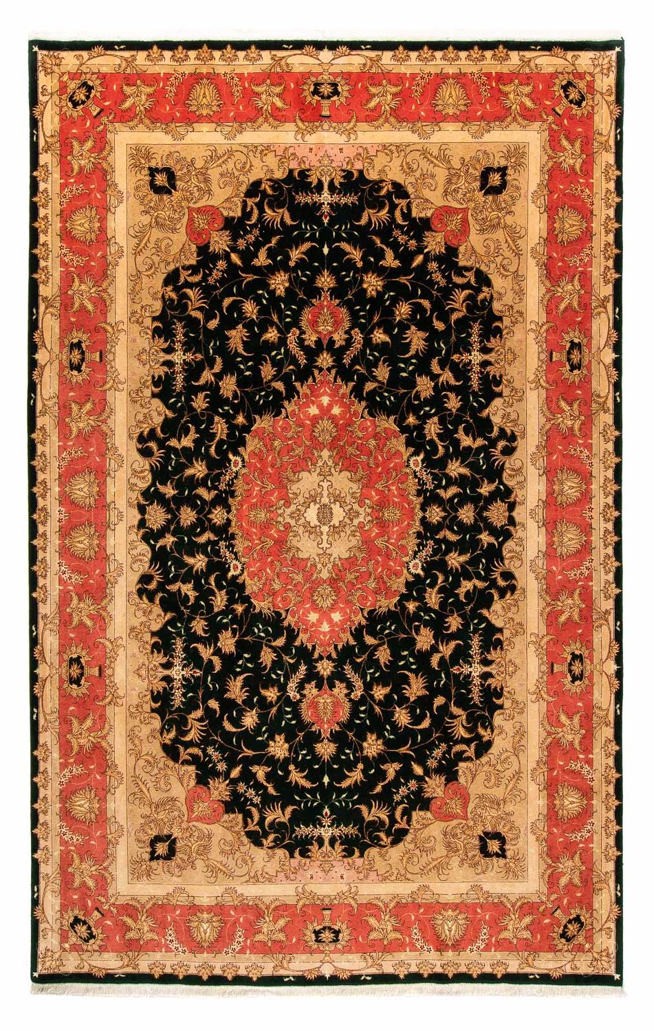 Perzisch tapijt - Tabriz - Royal - 300 x 198 cm - donkerblauw