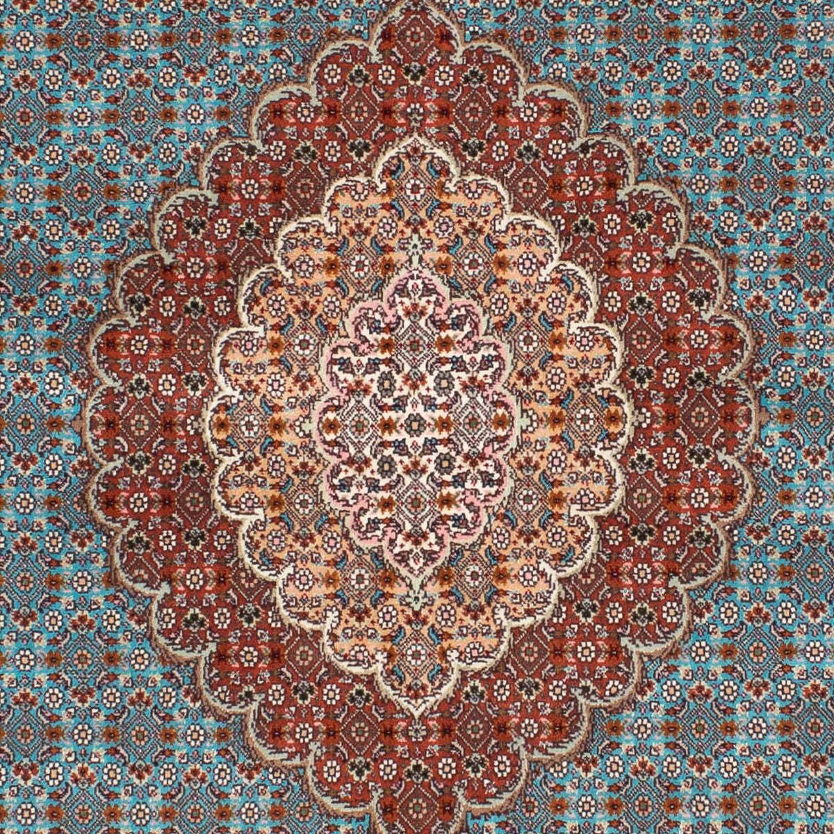 Perzisch tapijt - Tabriz - 202 x 150 cm - turkoois