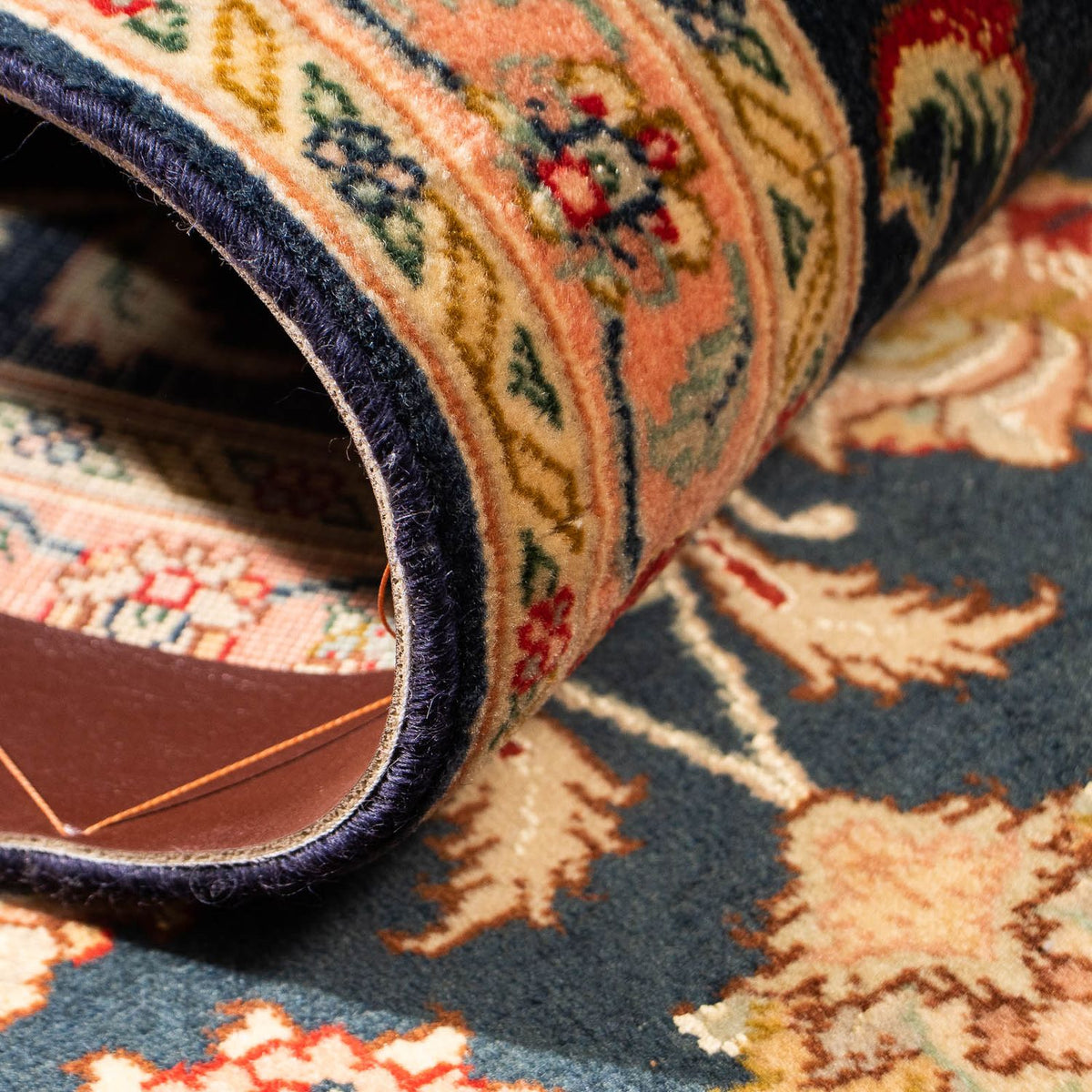 Loper Perzisch tapijt - Tabriz - Royal - 300 x 66 cm - donkerblauw